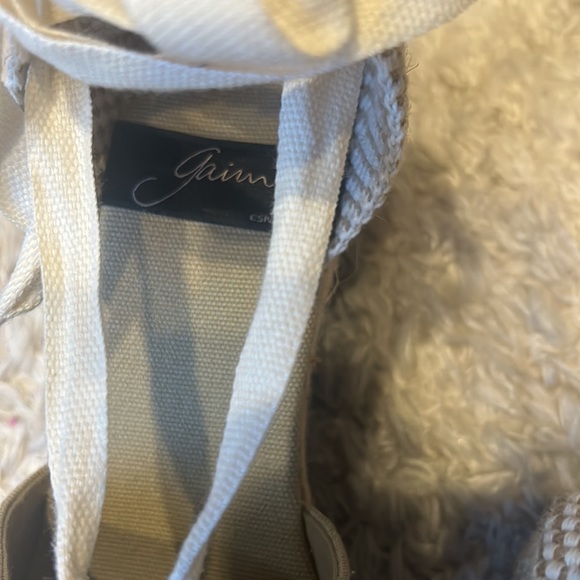 Gaimo made in Spain lace up Olive green wedges size 38 US 7 - Picture 5 of 8